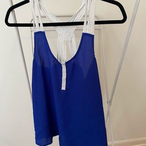 Blue and White Top Size Small